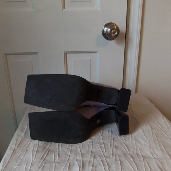 Topshop Square Toe High Ankle Boots Pale Purple sz 40 - Picture 11 of 15